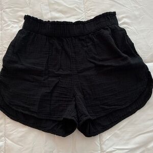 Women’s black cotton shorts